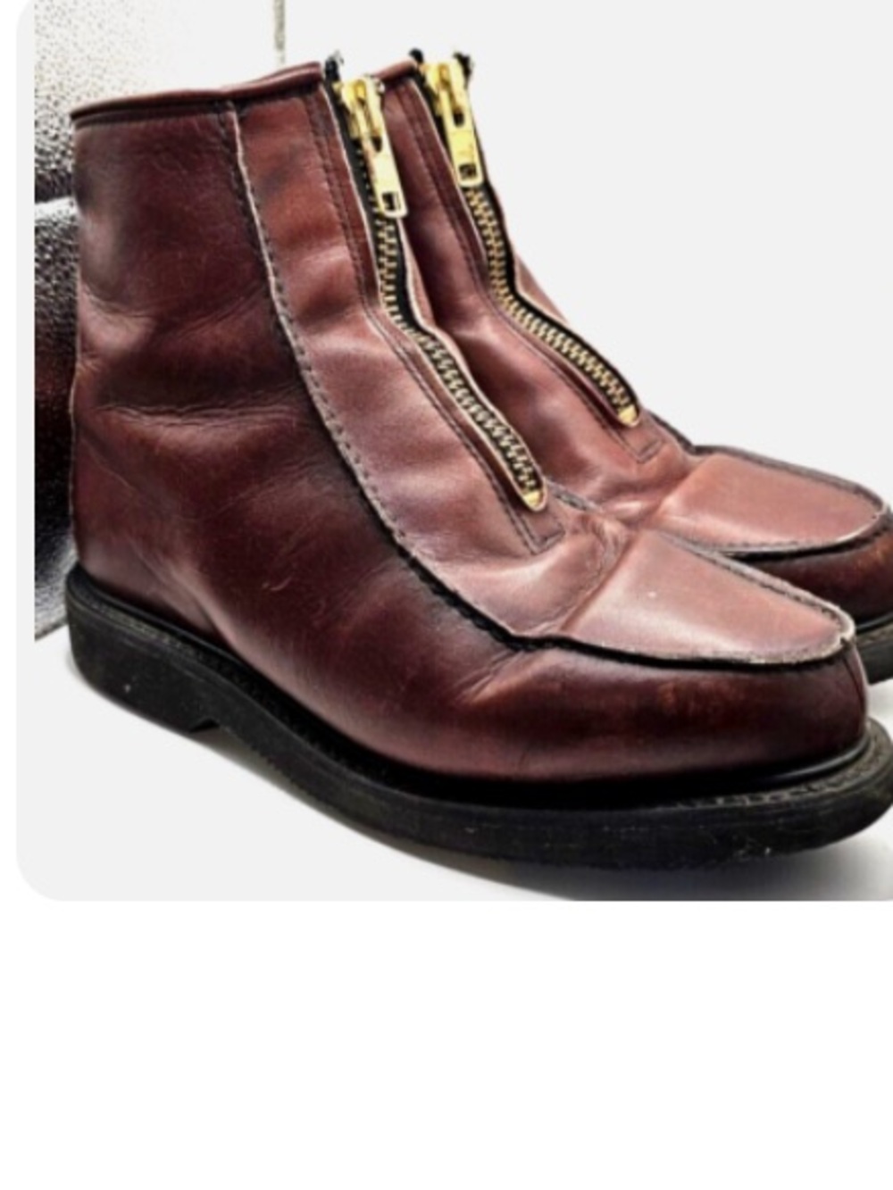 Double HH H
Stadium Boots
Brown Leather
Ankle s
Zipper
Cushioned